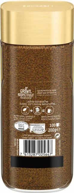 Nescafé® Nescafé Gold Mild | Löslicher Kaffee | 200g-Glas -Kaffeegetränkeladen f969b7515a49c529b6744367280b30d2