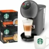 KRUPS NESCAFE DOLCE GUSTO YY4893FD KAPAKE MACHINE + 2 Kisten Espresso- Und Macchiato -Kapseln + Becher Starbucks, Kompakt, Anthrazit