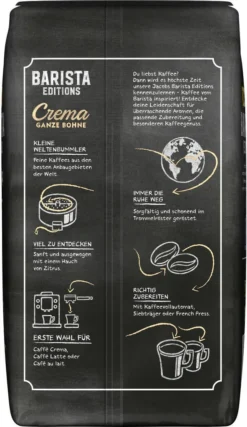 JACOBS Kaffeebohnen Barista Editions Crema 2x1 Kg Ganze Kaffee Bohnen Geröstet -Kaffeegetränkeladen fbb6319afc952af138cf066bd50b2184