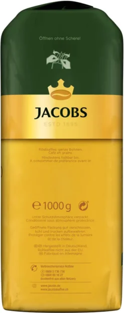 JACOBS Kaffeebohnen Expertenröstung Crema Italiano 3 Kg Geröstete Bohnen+ 1 Jacobs Barista Becher+ 1 Dose -Kaffeegetränkeladen fbbe40d7690cbafad7f66640b4d82c08